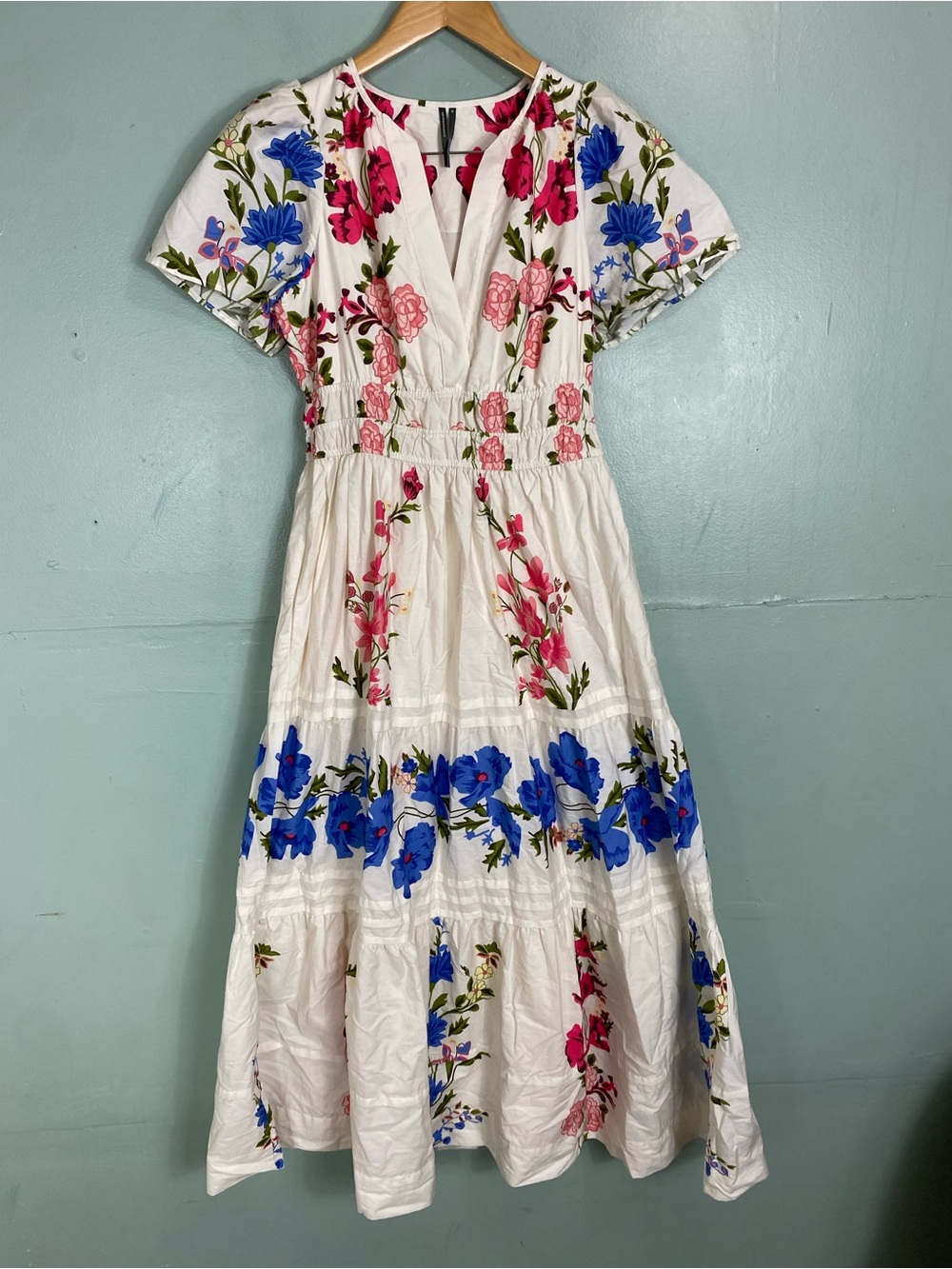 Anthropologie Floral Somerset Maxi Tiered Sundress Dress XL - Picture 2 of 6